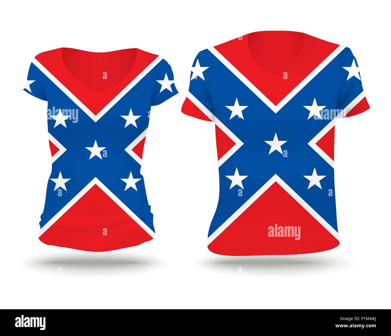 Confederate flag shirt design - vector illustration Stock Vector
