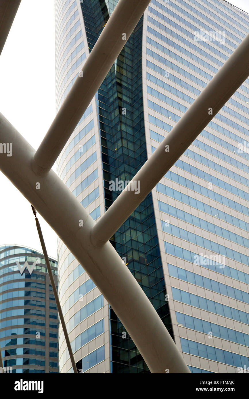 thailand bangkok office district palaces abstract modern building line ...
