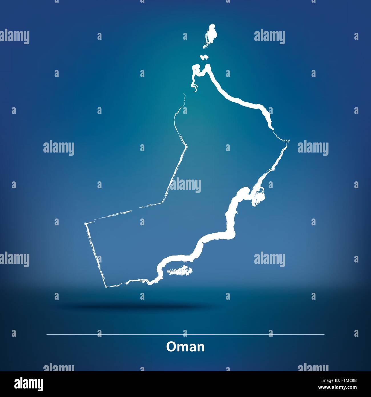 Doodle Map of Oman - vector illustration Stock Vector Image & Art - Alamy