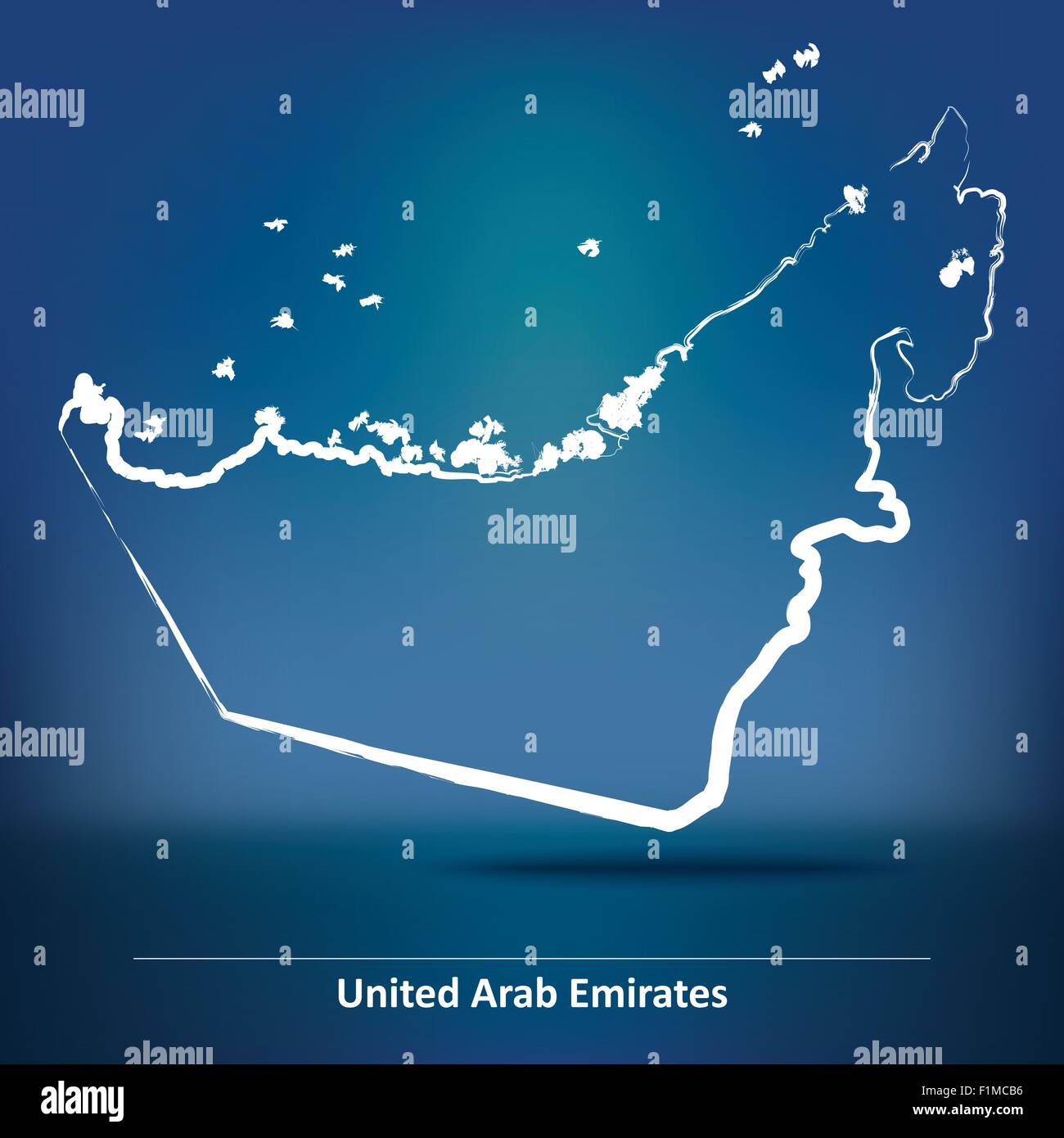 Map of united arab emirates Stock Vector Images - Alamy