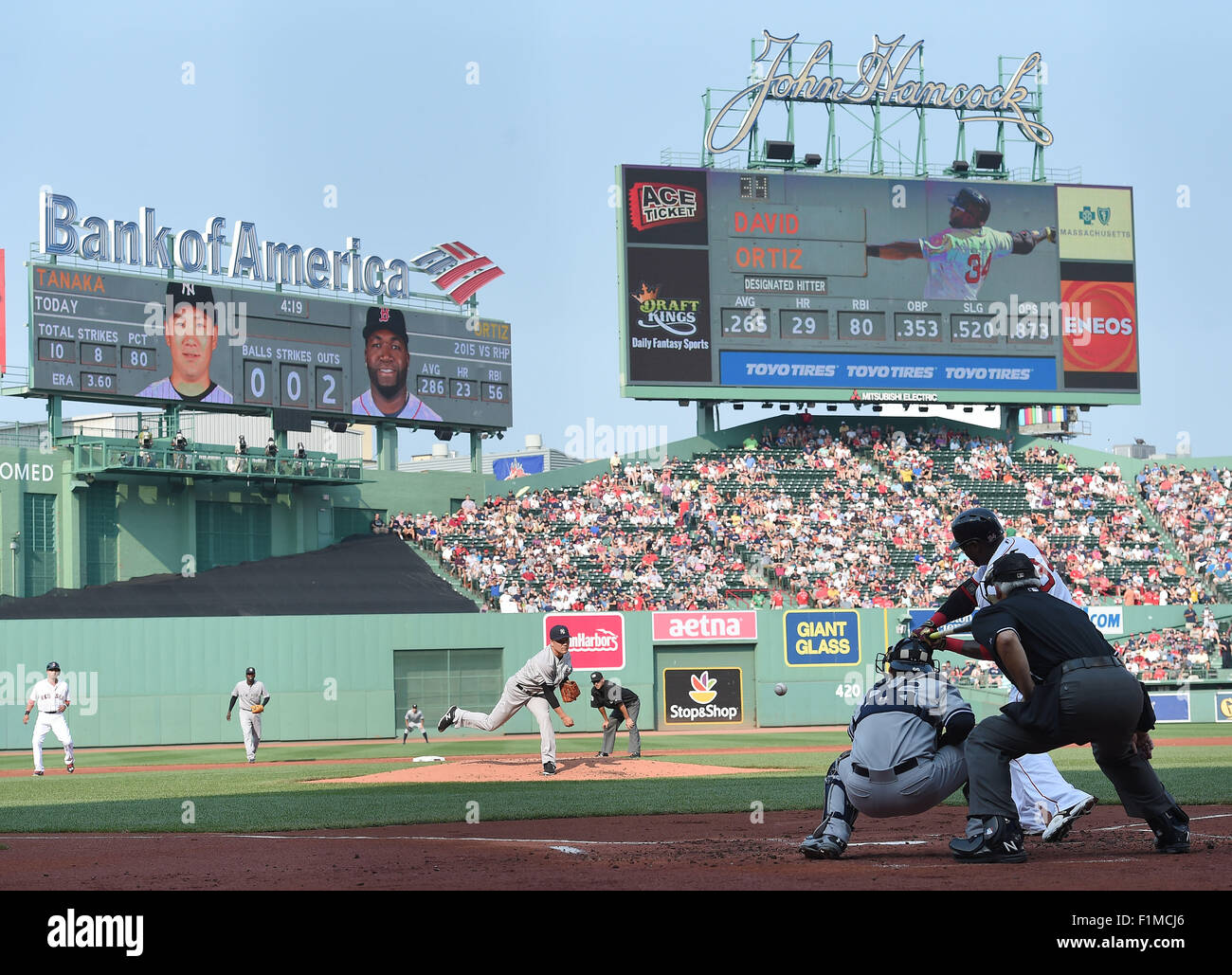 Green Monster at Fenway Park home of the MLB Boston Red Sox Stock Photo -  Alamy