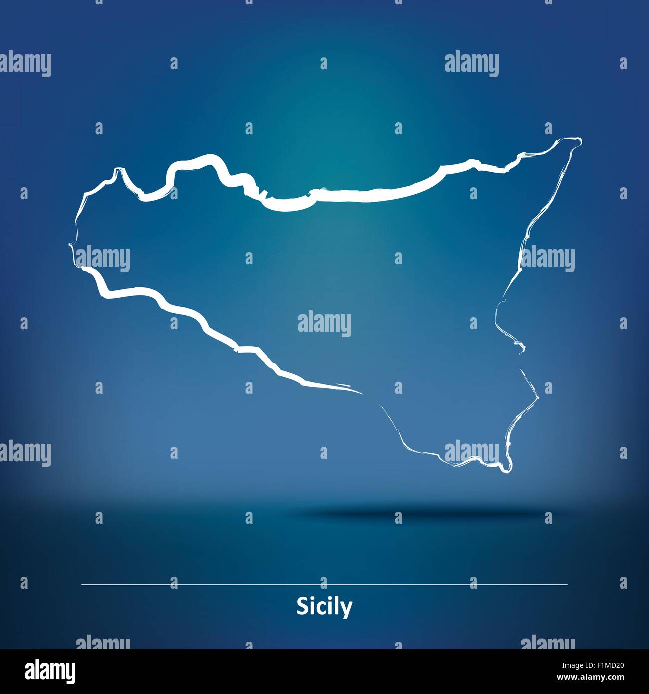 Doodle Map of Sicily - vector illustration Stock Vector Image & Art - Alamy