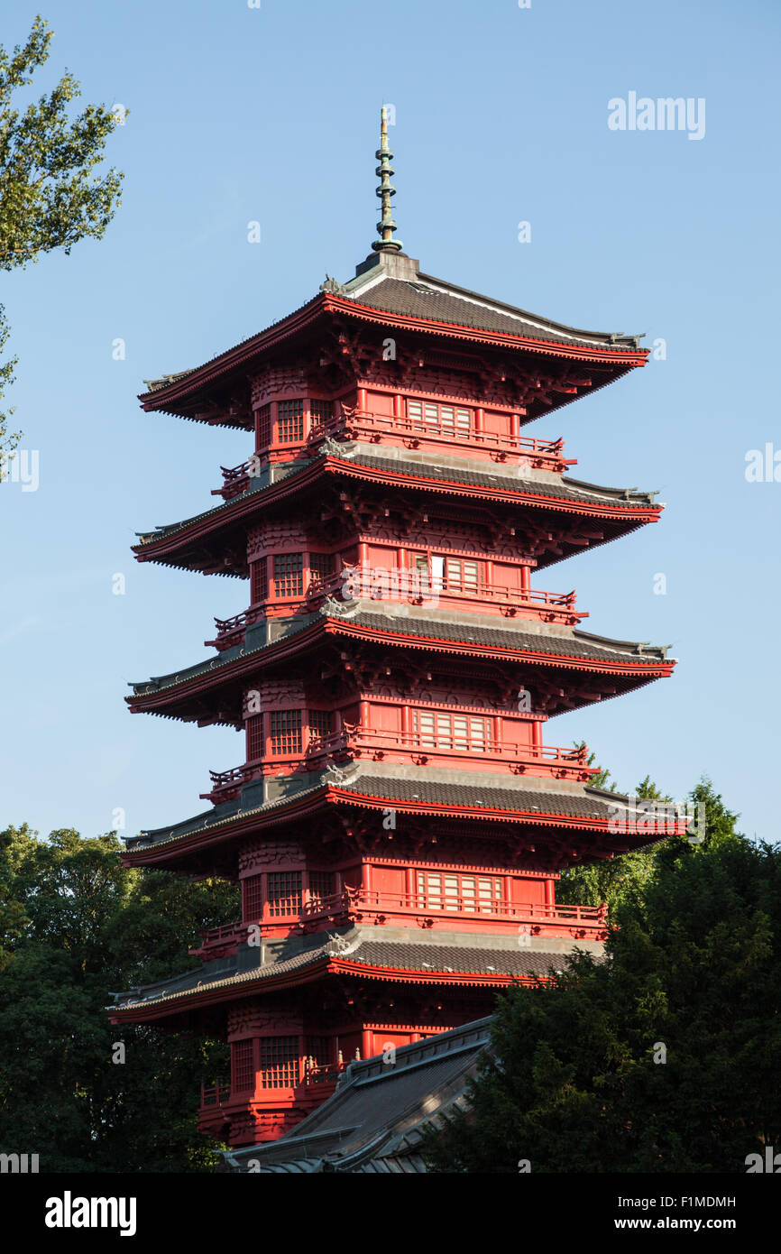 Japanese tower in Brussels, Belgium Stock Photo