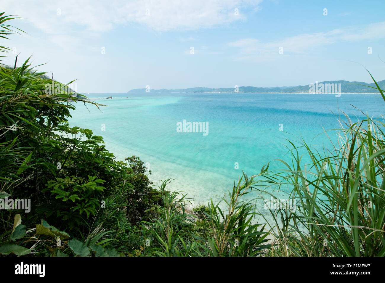Beautiful tropical beach paradise of Amami Oshima in Southern Japan close to Okinawa Stock Photo