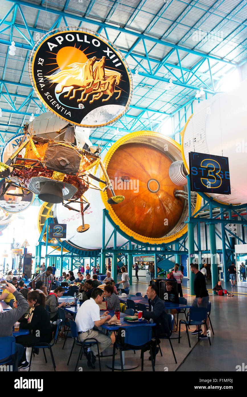 The Apollo/Saturn V Center at the Kennedy Space Center, Florida. Stock Photo