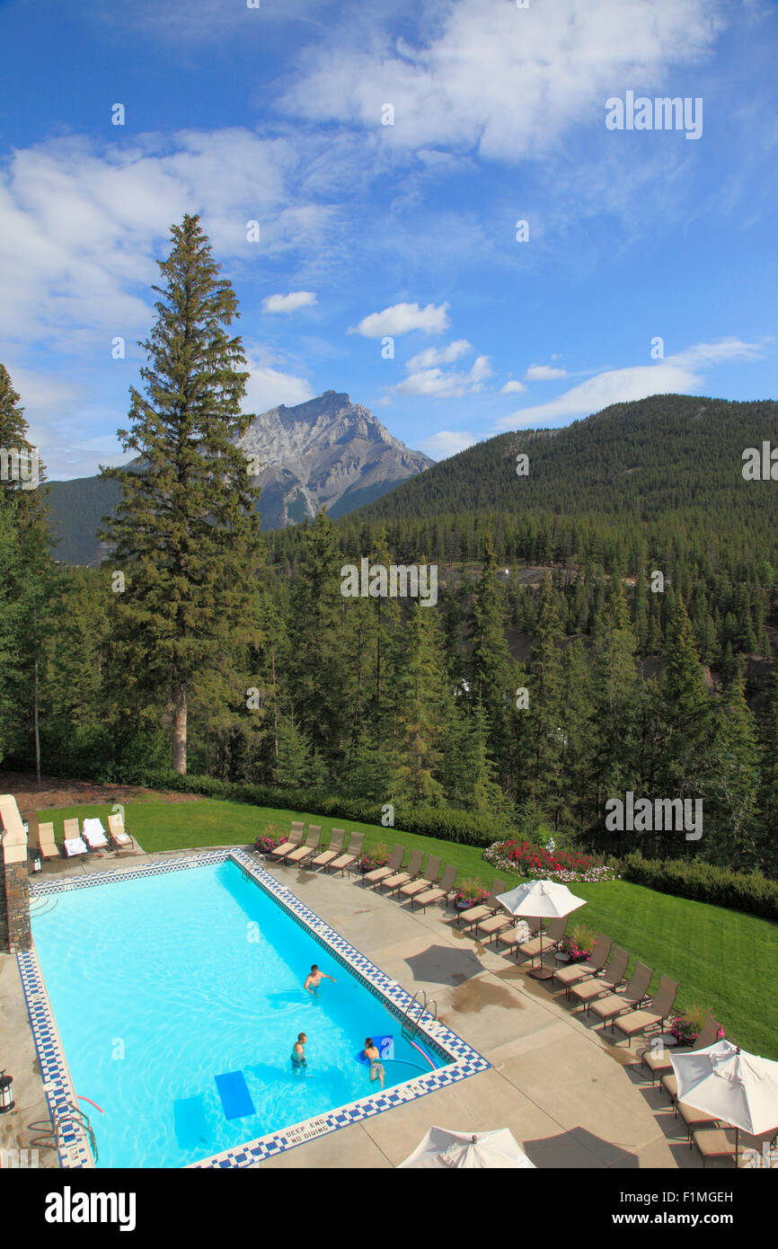 Canada Alberta Banff National Park Banff Springs Hotel Pool People Stock Photo Alamy Canada Alberta Banff National Park Banff Springs Hotel Pool People Stock Photo Alamy