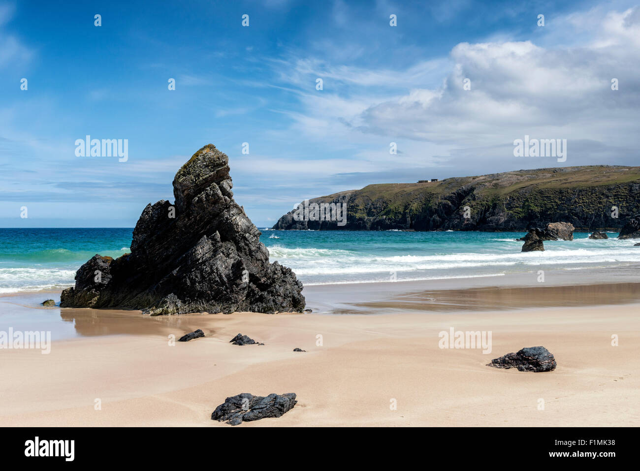 The beach at Sango Bay, Durness, in north west Scotland Stock Photo