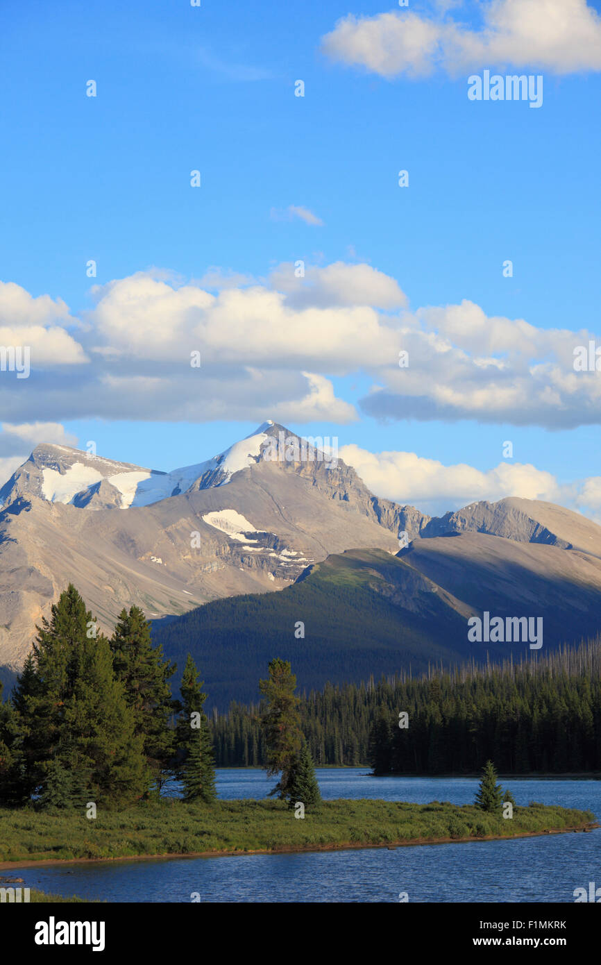 Canada, Alberta, Jasper National Park, Maligne Lake, Stock Photo