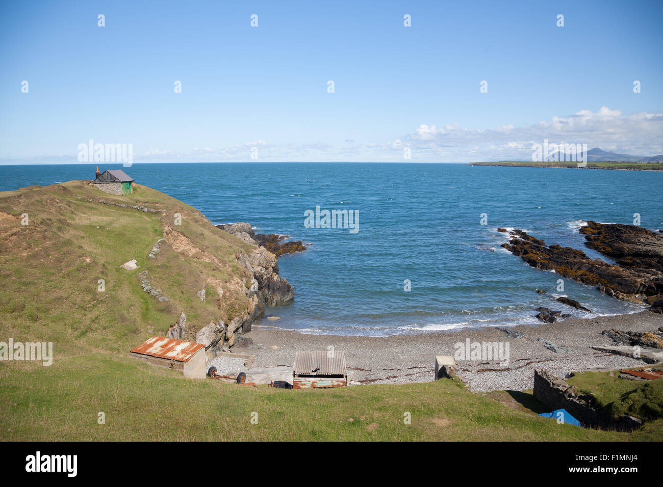 A view from the cliff top at Porth Ysgaden, Tudweiliog, Llyn Peninsula
