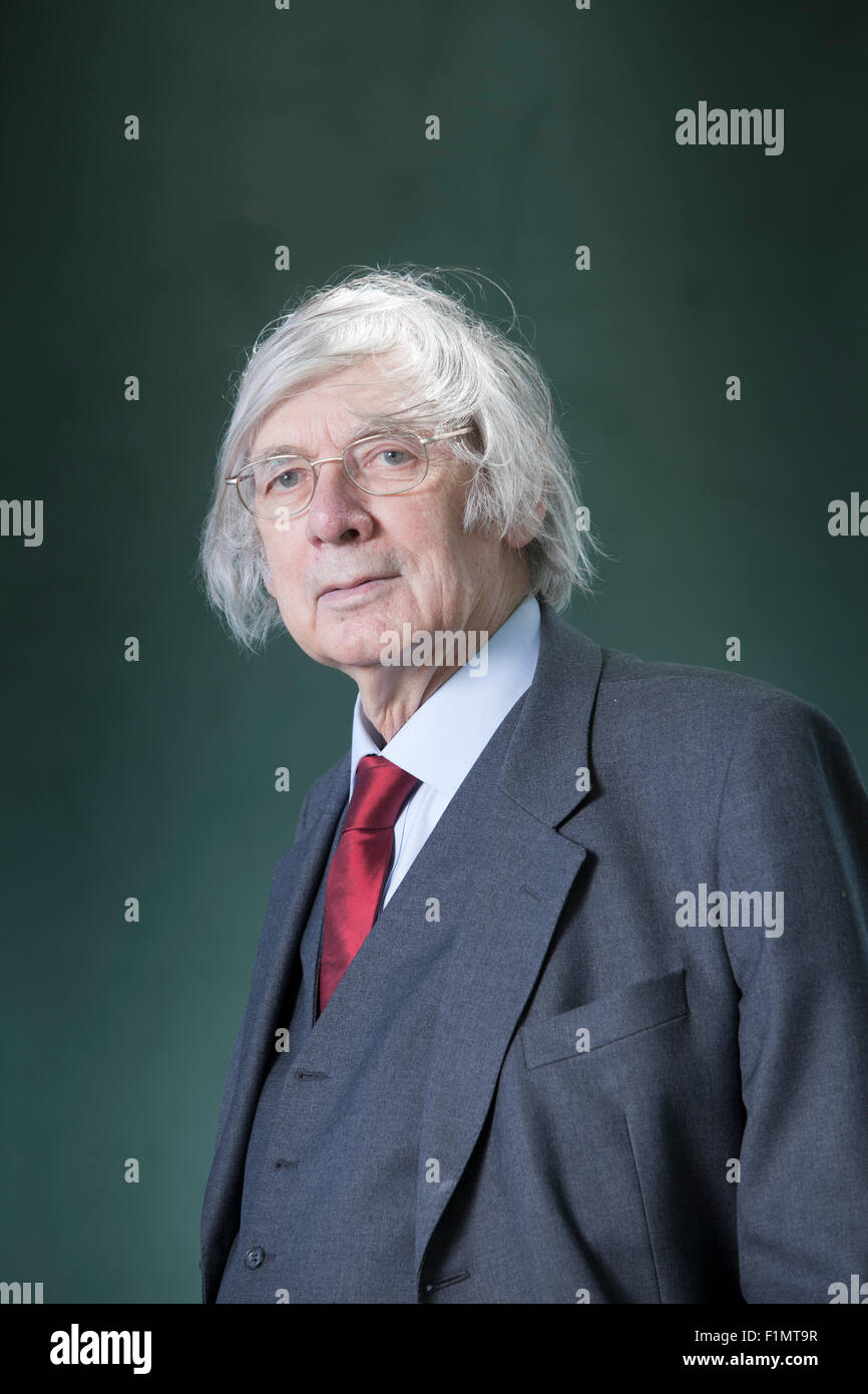 Ted Honderich is a Canadian-born British philosopher, at the Edinburgh International Book Festival 2015. Edinburgh, Scotland. Stock Photo