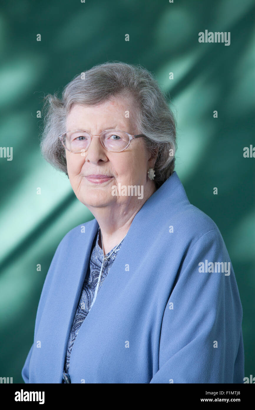 Dame Penelope Margaret Lively DBE FRSL is a British writer of fiction for both children and adults, at the Edinburgh International Book Festival 2015. Edinburgh, Scotland. 17th August 2015 Stock Photo