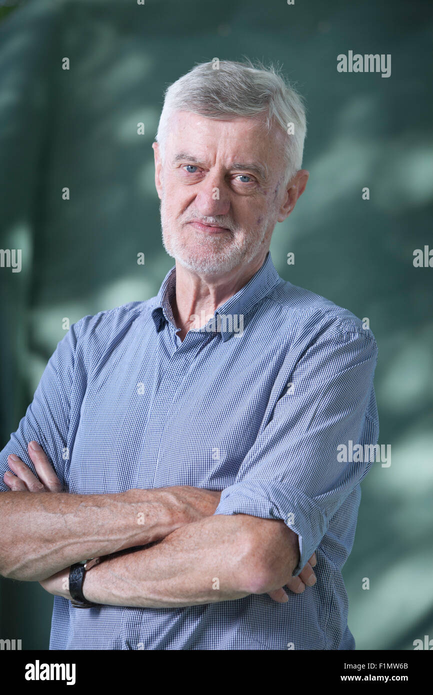 Bernard O'Donoghue, the contemporary Irish poet and academic, at the Edinburgh International Book Festival 2015. Edinburgh, Scotland. 17th August 2015 Stock Photo