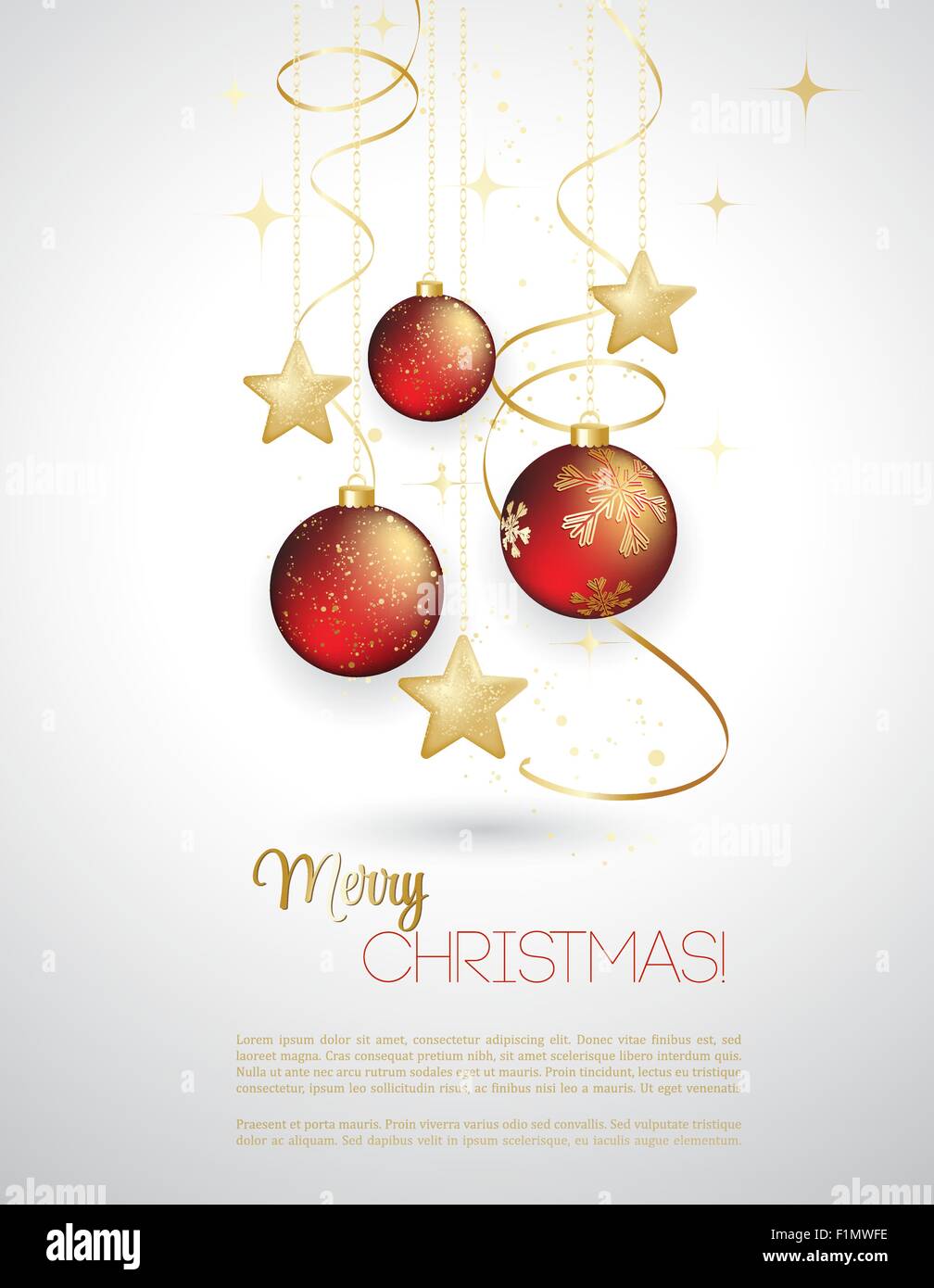 Background with Christmas baubles Stock Vector Image & Art - Alamy