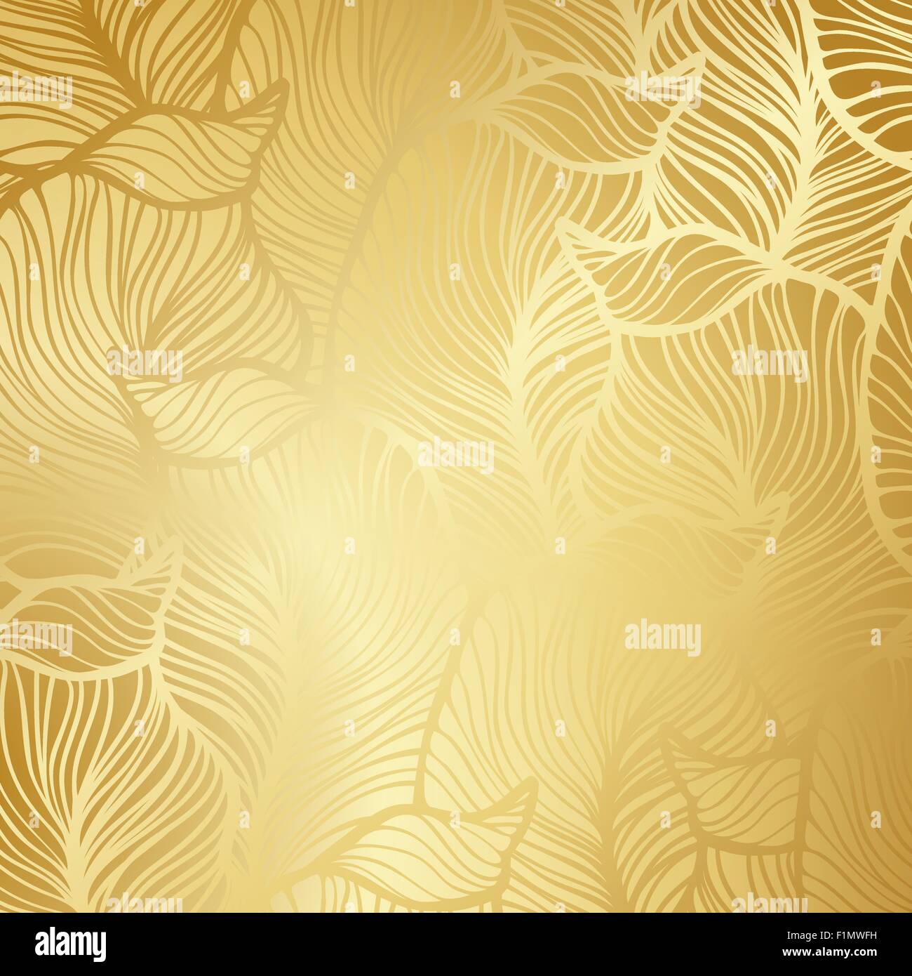 Luxury golden floral wallpaper Stock Vector Image & Art Alamy