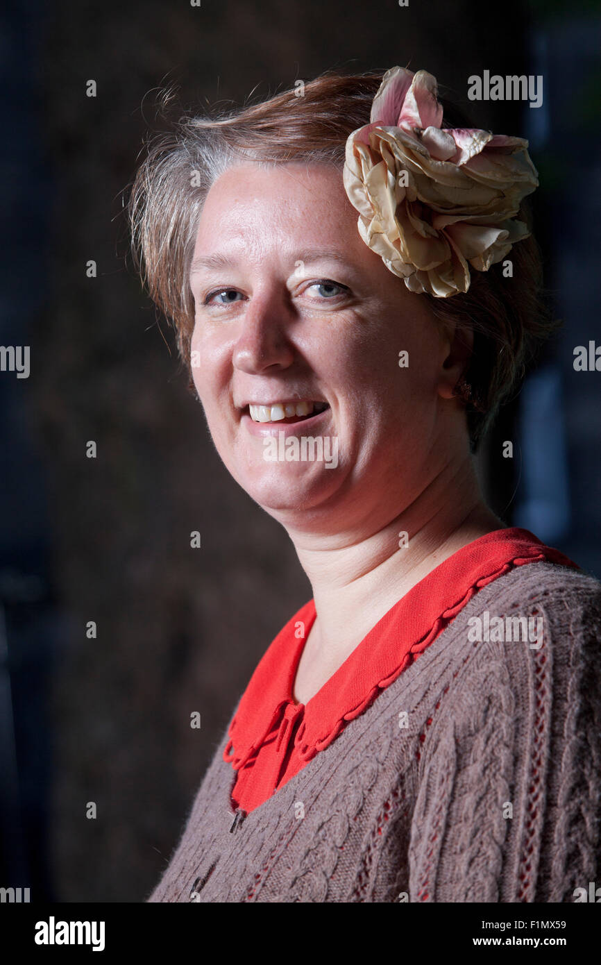 Claire Fuller, the English author, at the Edinburgh International Book Festival 2015. Edinburgh, Scotland. 17th August 2015 Stock Photo