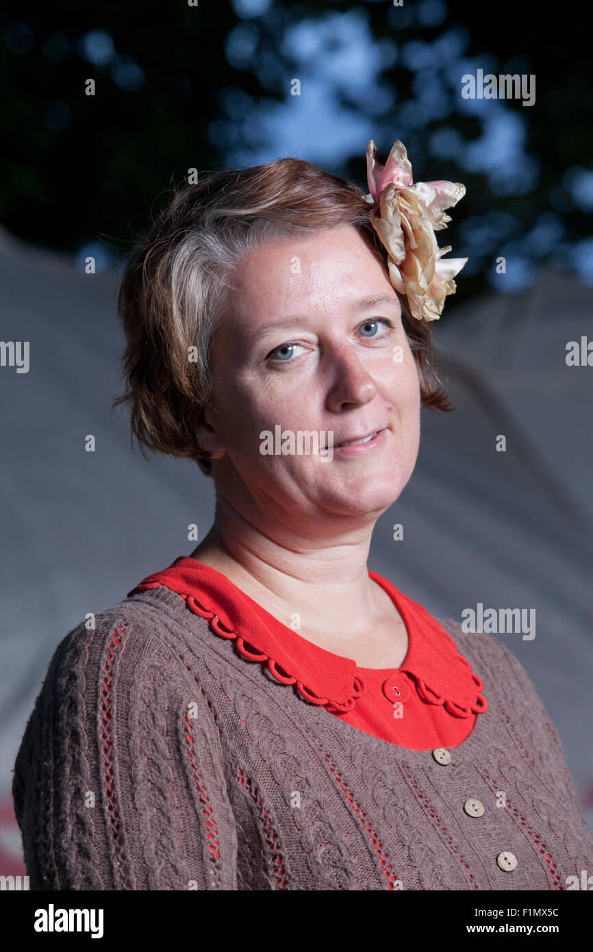 Claire Fuller, the English author, at the Edinburgh International Book Festival 2015. Edinburgh, Scotland. 17th August 2015 Stock Photo