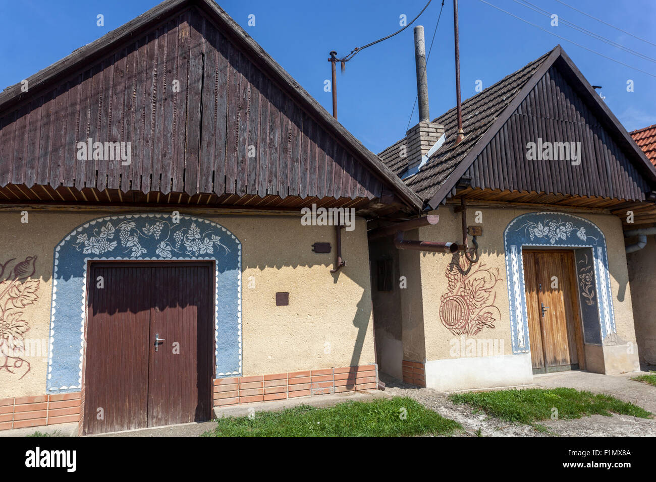 Wine cellars, Blatnice pod Svatym Antoninkem, Region Slovacko, South Moravia, Czech Republic, Europe Stock Photo