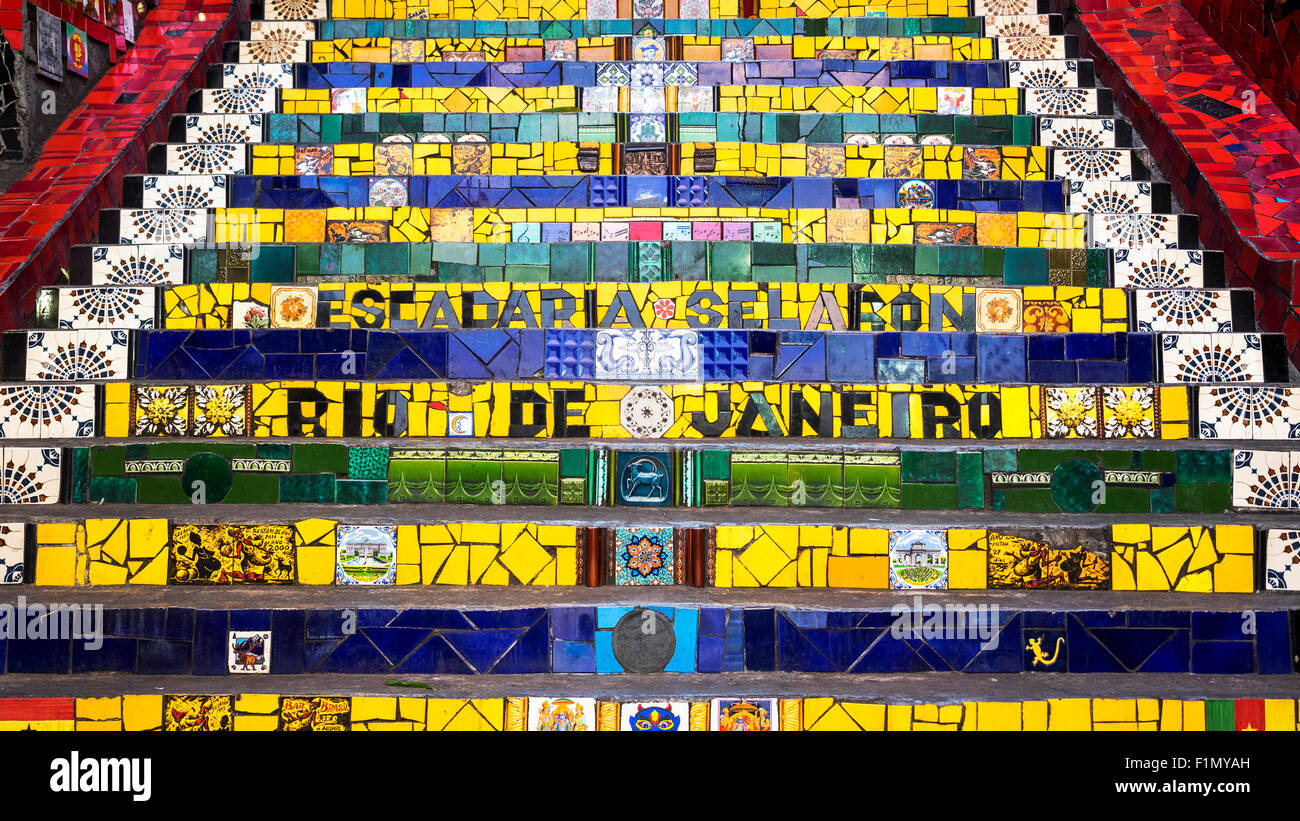 Flag Steps Rio Santa teresa rio art hi-res stock photography and images - Alamy
