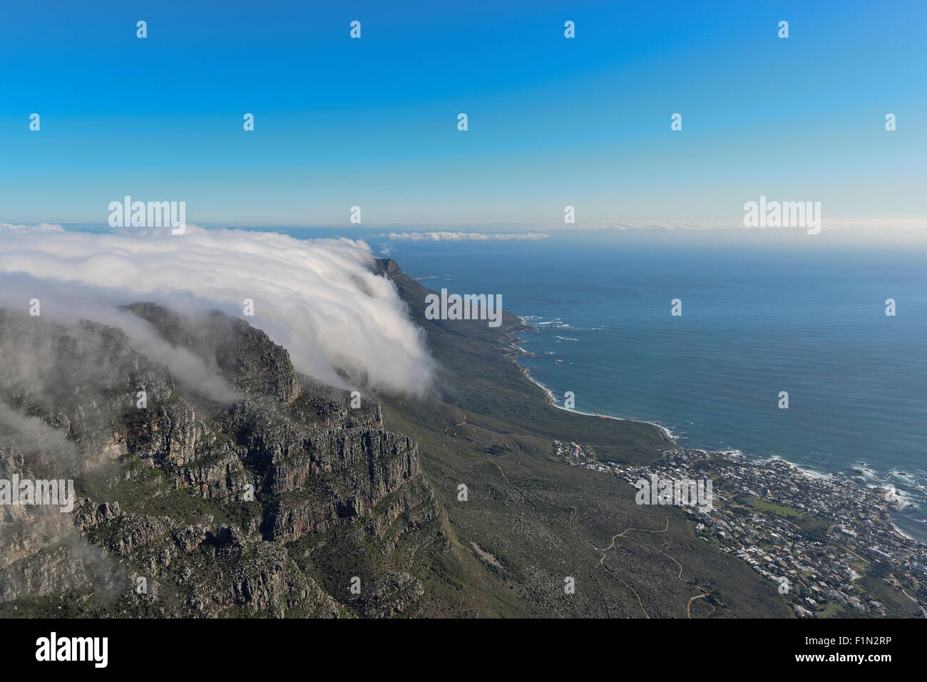 South Africa, Cape Town, view from the Table Mountain Stock Photo