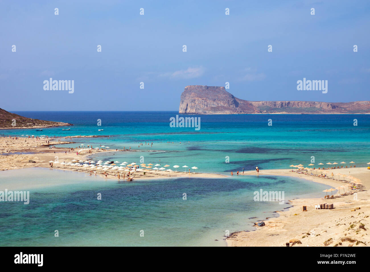 The beautiful Balos beach on Crete island Stock Photo