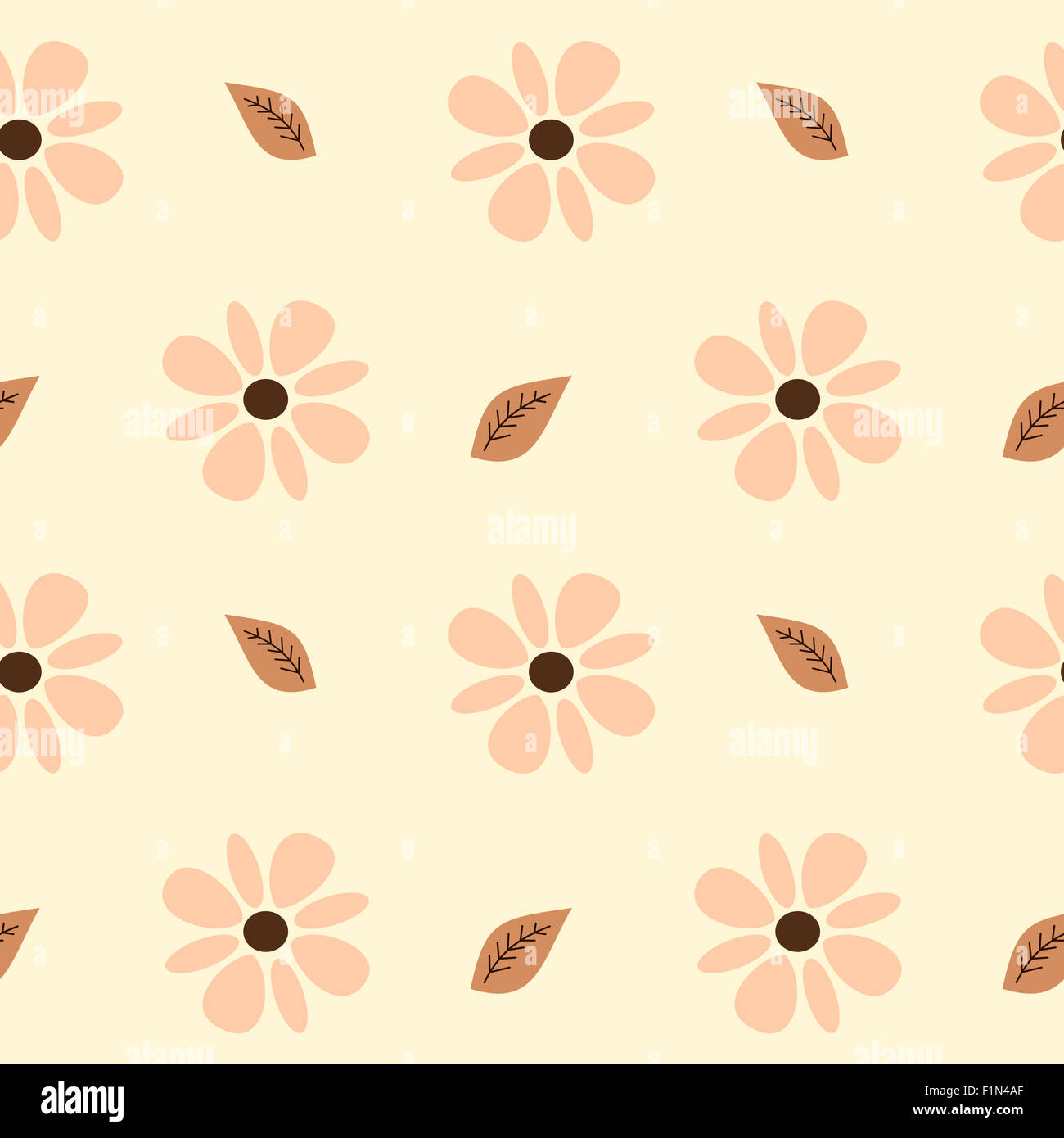 pink pastel flowers seamless pattern background illustration Stock ...
