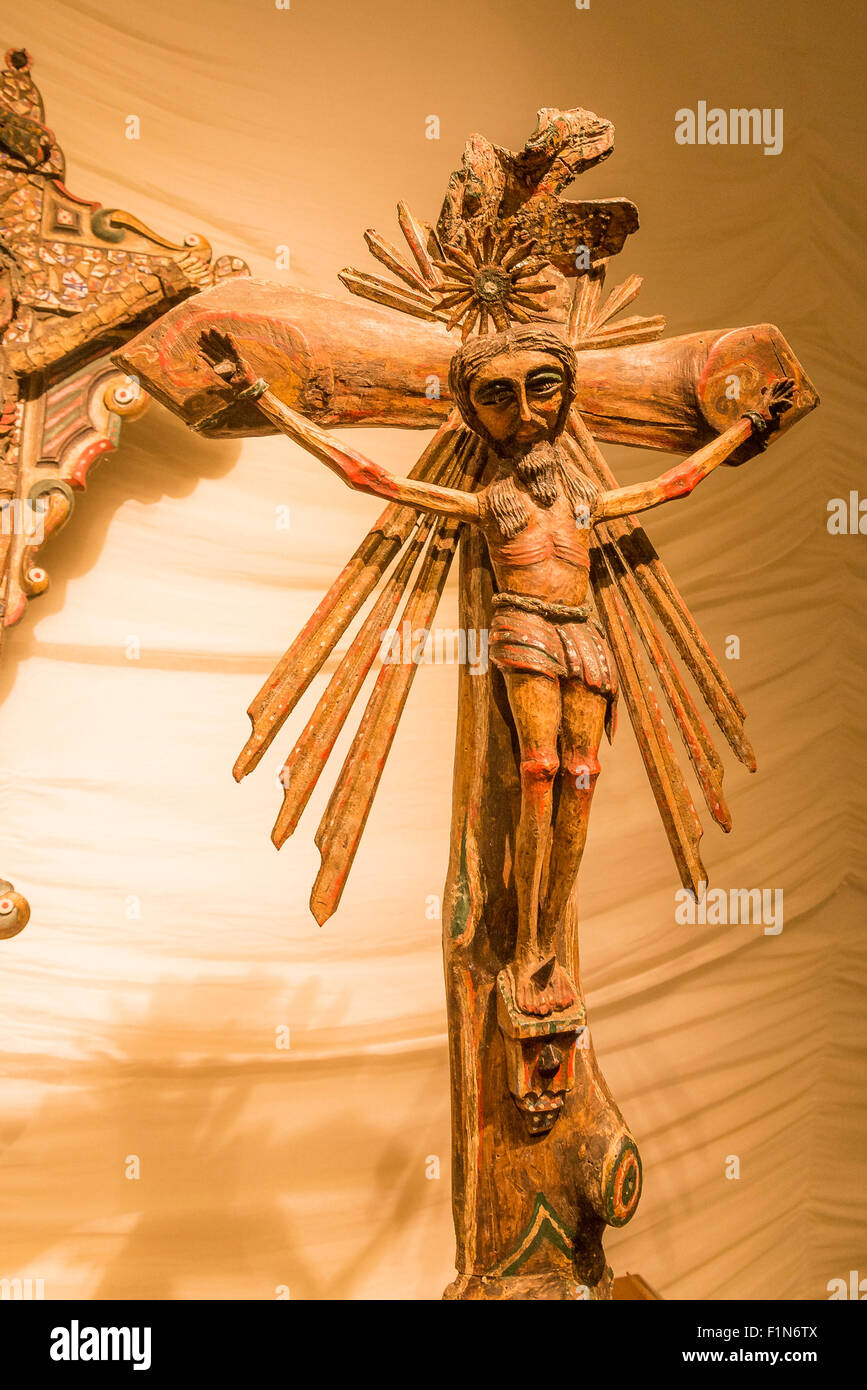 Crucifix, MOA, Museum of Anthropology, University of British Columbia, Vancouver, British Columbia, Canada Stock Photo