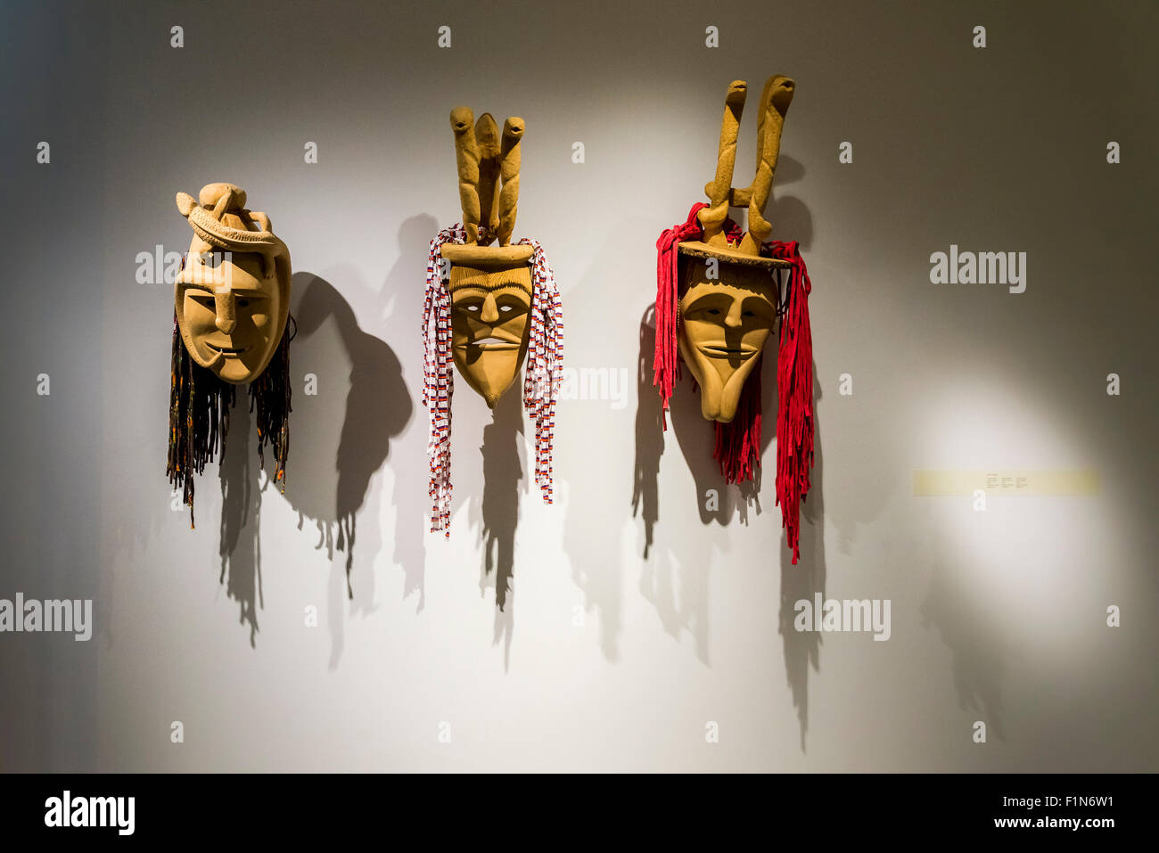 Masks, MOA, Museum of Anthropology, University of British Columbia, Vancouver, British Columbia, Canada Stock Photo