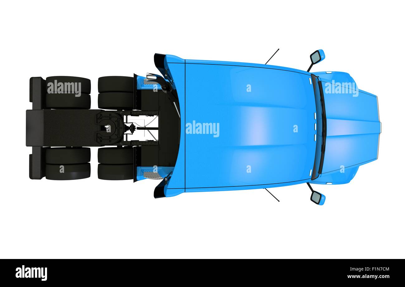 Top View Tractor Trailer Illustration Isolated Stock Photo Alamy
