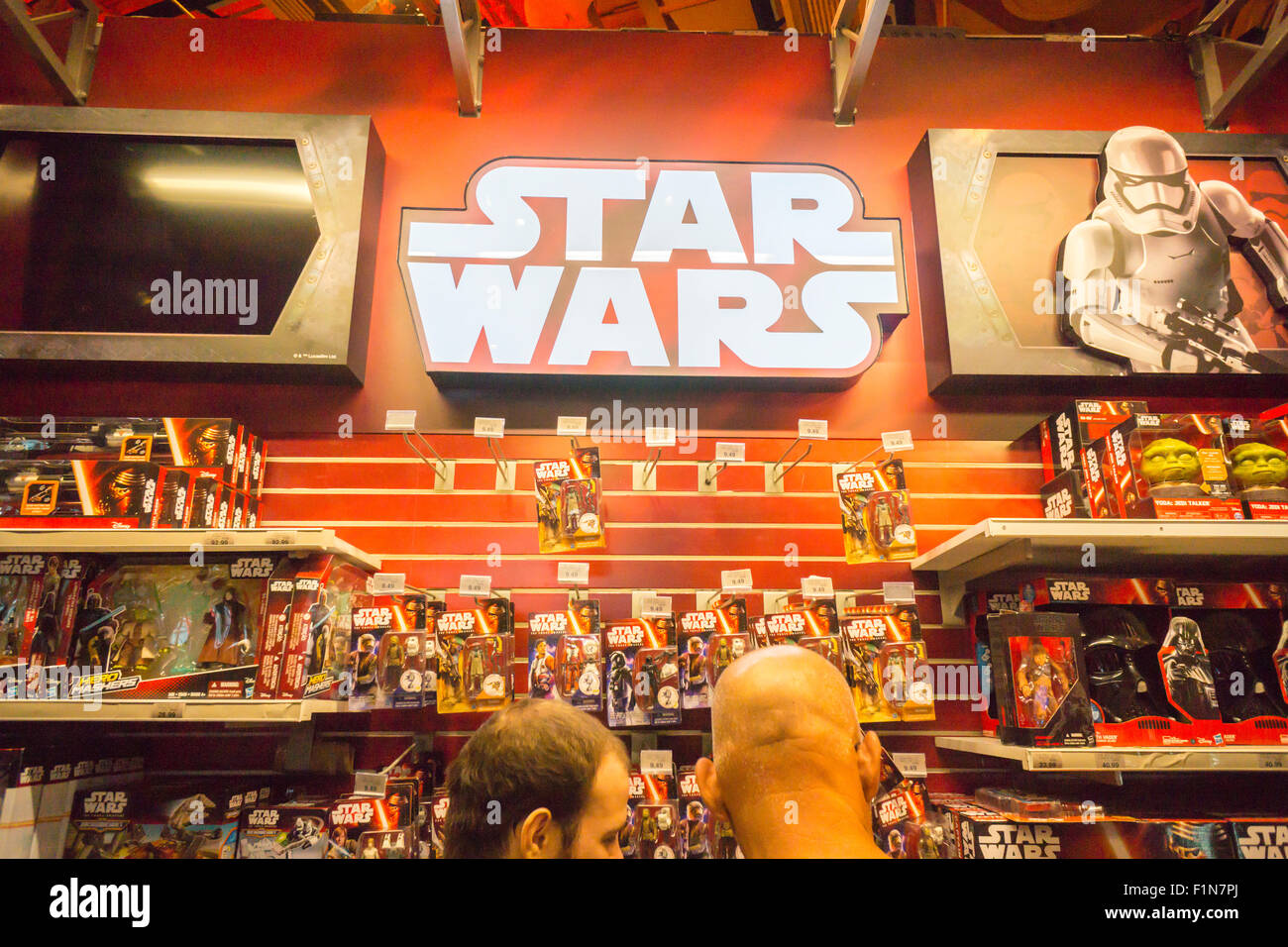 New York, USA. 4th September, 2015. Shoppers at the Toys R Us store in