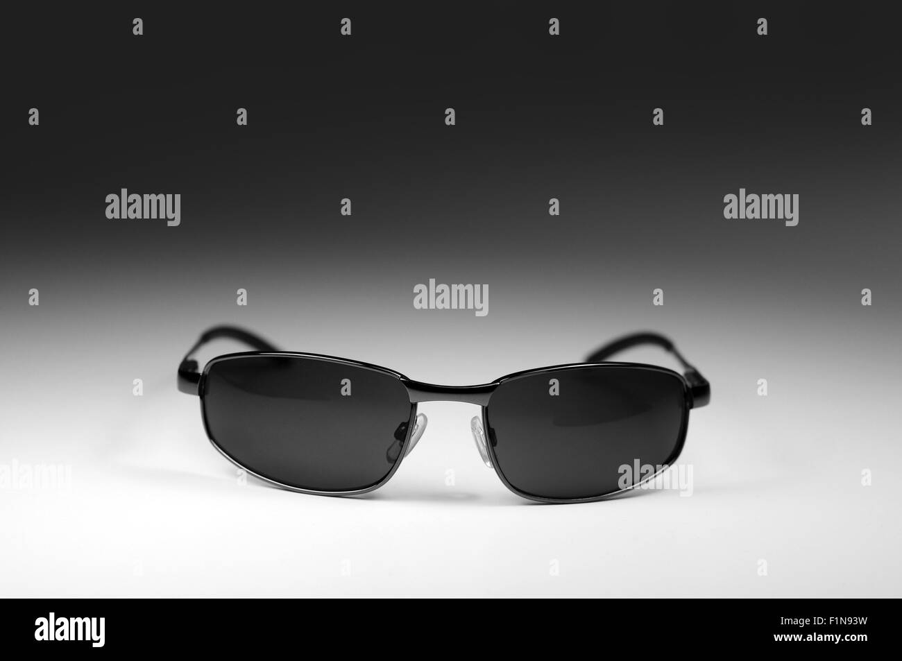 Black Sunglasses on White Table Stock Photo Alamy