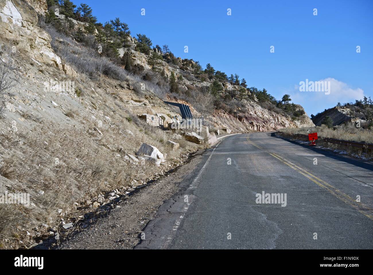 Dinosaur Ridge Road in Morrison Colorado. Morrison Fossil Area National