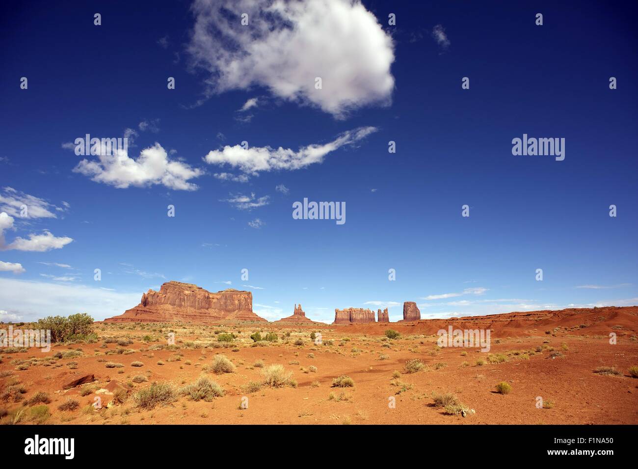 Arizona Desert Valley. Monuments Valley Area, Arizona, United States