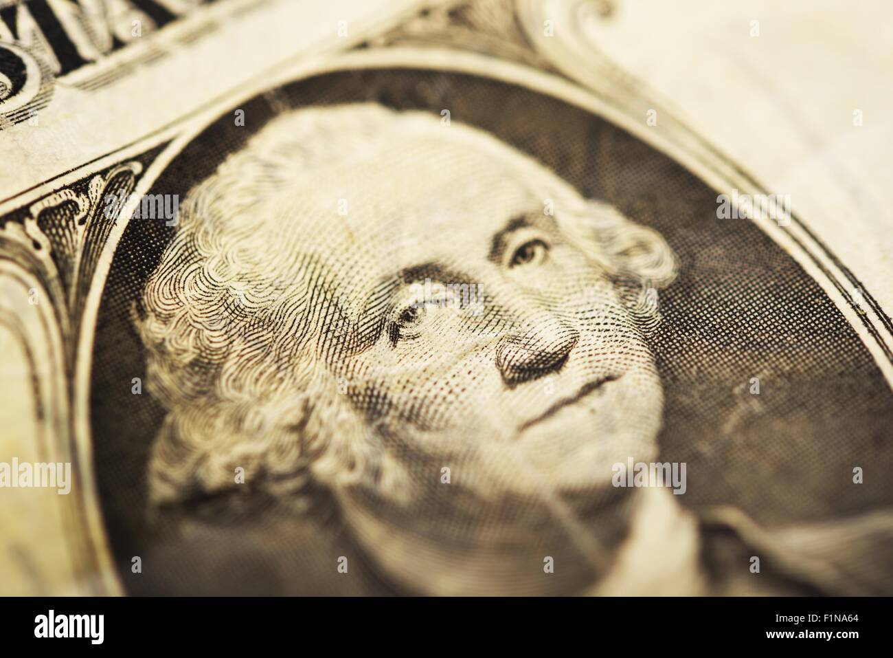 George Washington on One American Dollar Bill. George Washington