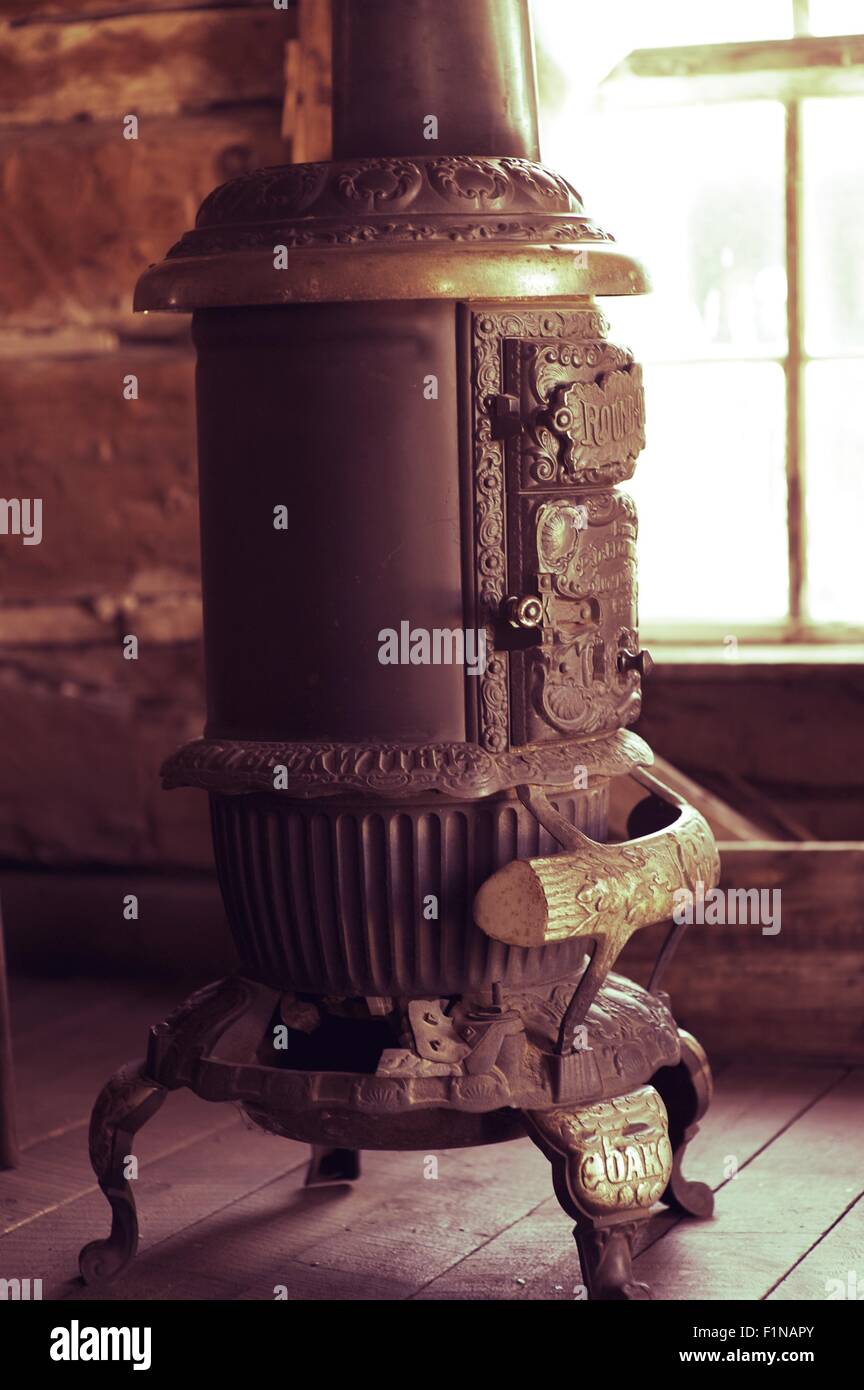 Old Vintage Steel Heater. Wood Burning House Heater. Vintage Objects Photo  Collection Stock Photo - Alamy