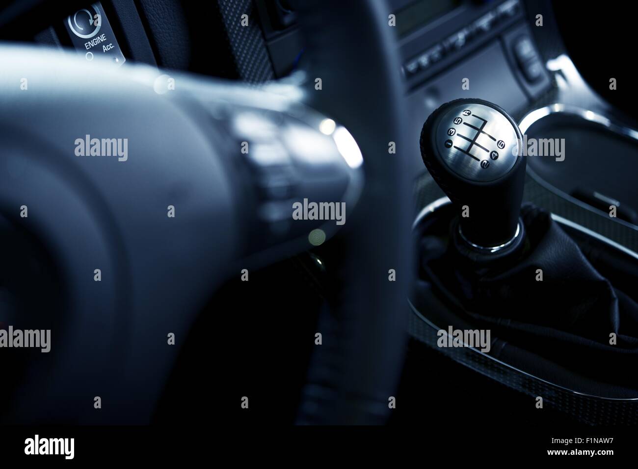 A Car Transmission Red Stick Shift with 6 Six Gears, Sport Car, Supercar  Stock Photo - Alamy