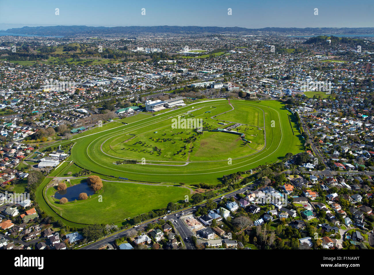 Ellerslie Racecourse, Auckland, North Island, New Zealand aerial