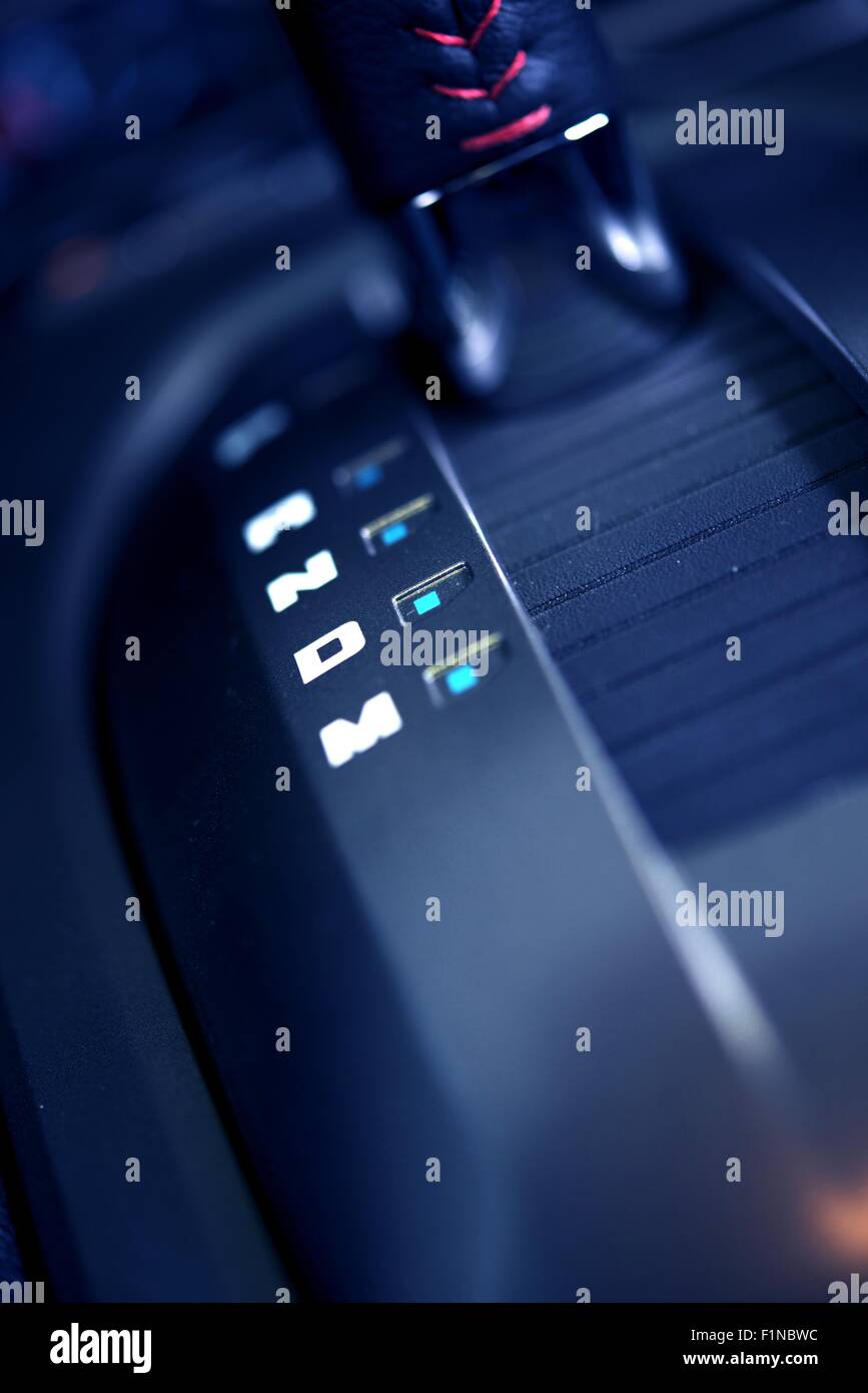 Automatic Transmission Shift Stick Closeup Photography. Modern Car Interior Stock Photo Alamy