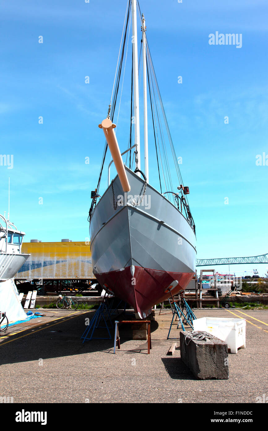 Boat repair yard Astoria Oregon Stock Photo Alamy