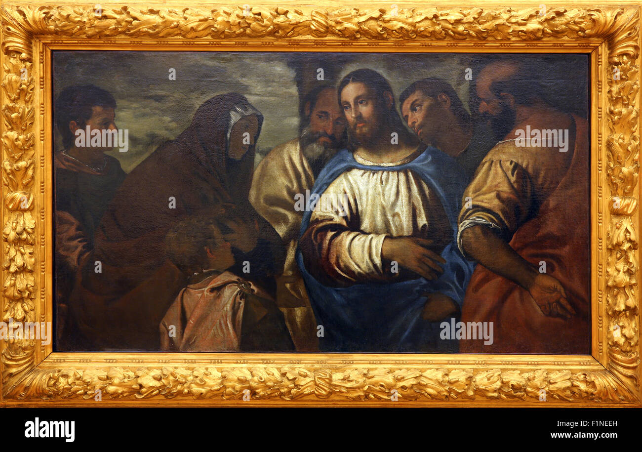 Paolo Veronese Christ and the wife of Zebedee, Old Masters Collection, Croatian Academy of