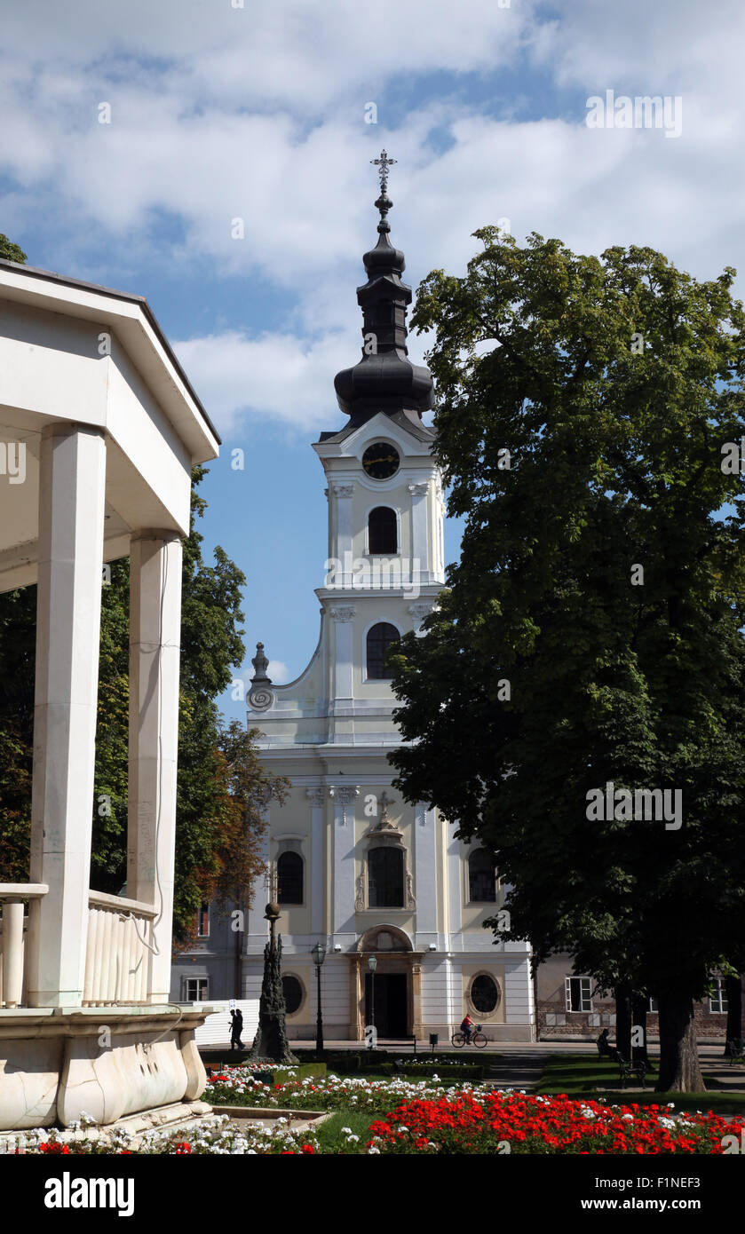 Cathedral of St. Teresa of Avila in Bjelovar, Croatia on September 06, 2013 Stock Photo