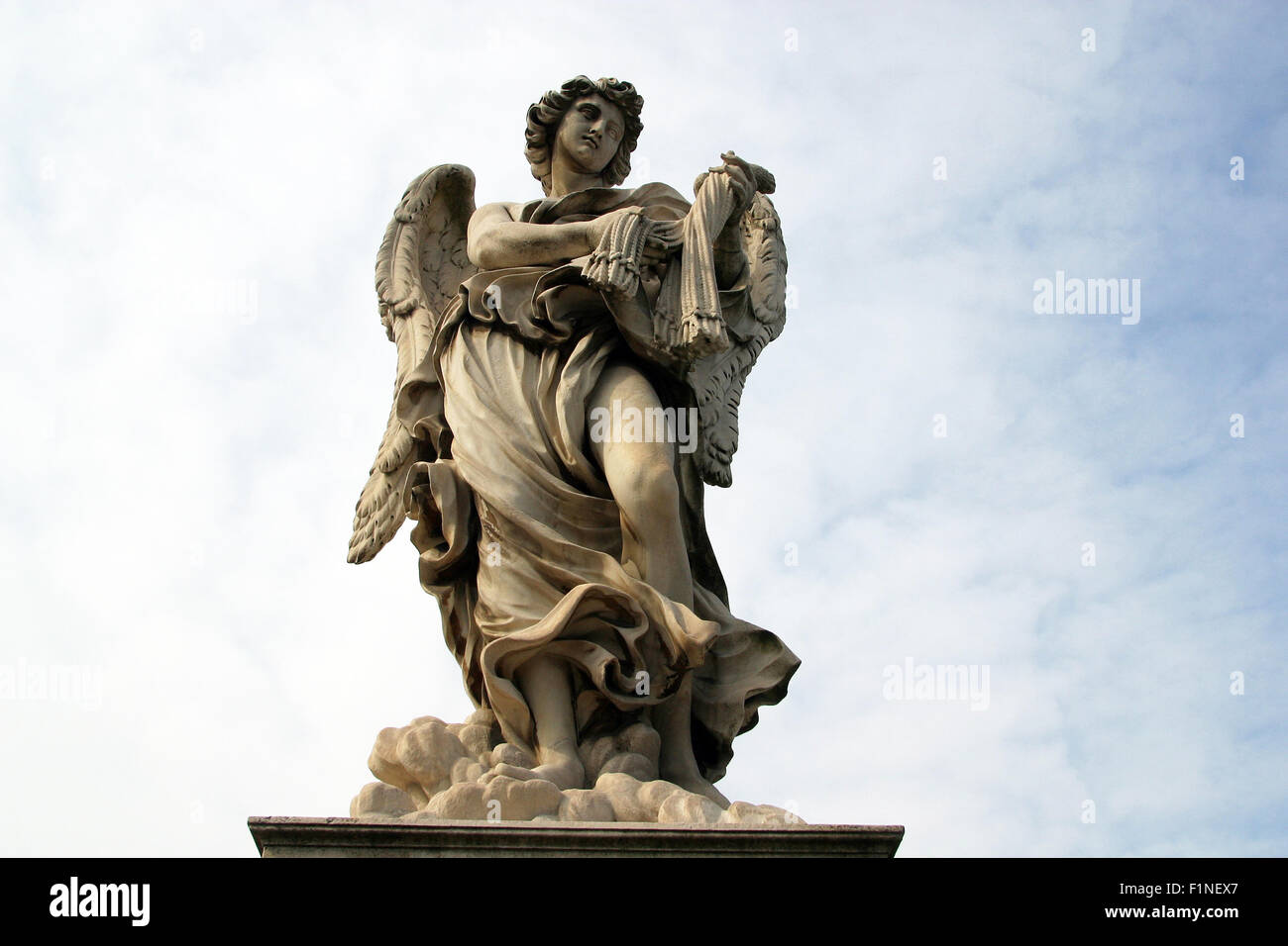 Bernini's angel along the Holy Angel bridge near the Hadrian Mausoleum