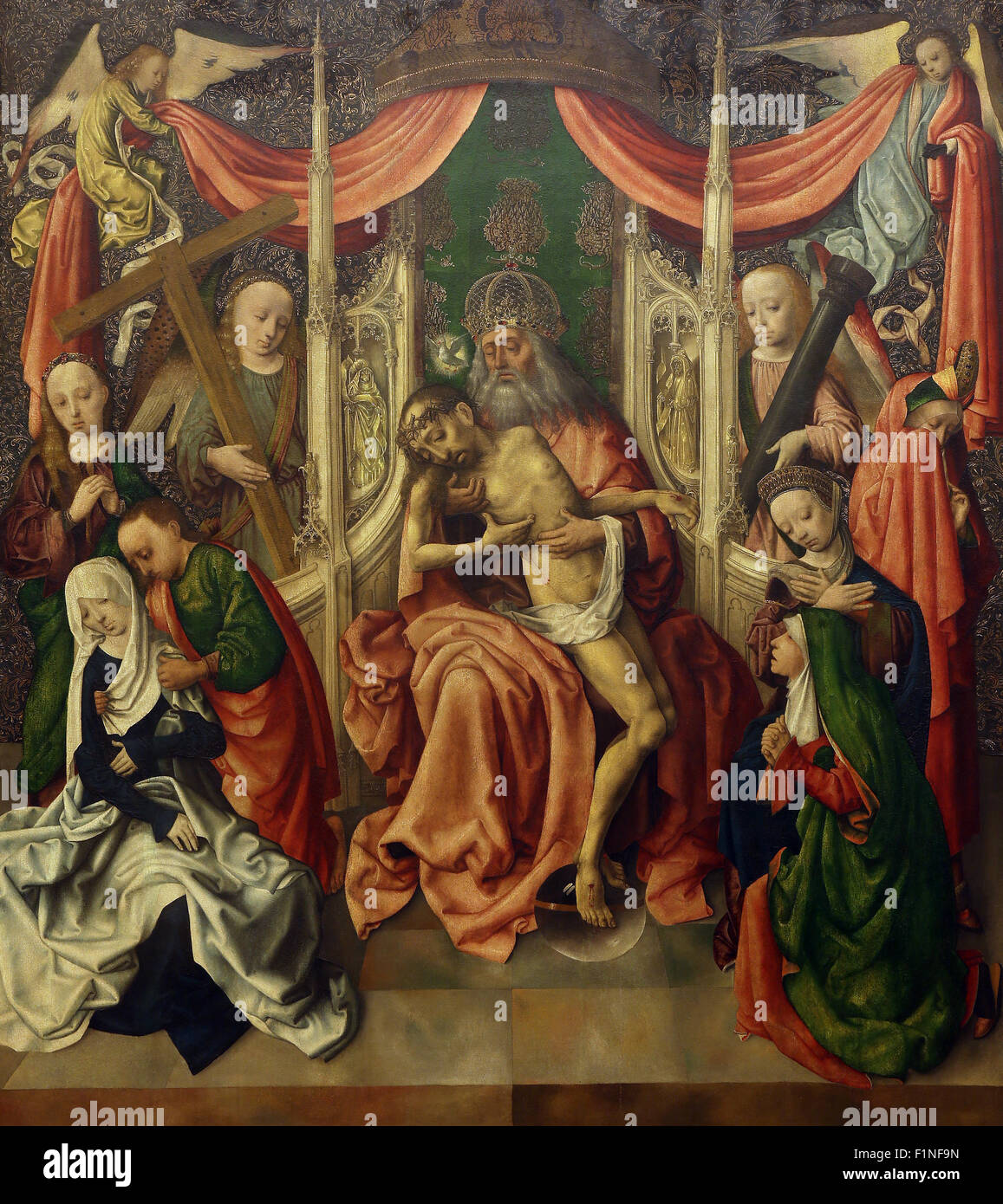 Master of the painting Virgo inter virgines: Throne of Mercy, Old Masters Collection, in Zagreb, Croatia Stock Photo