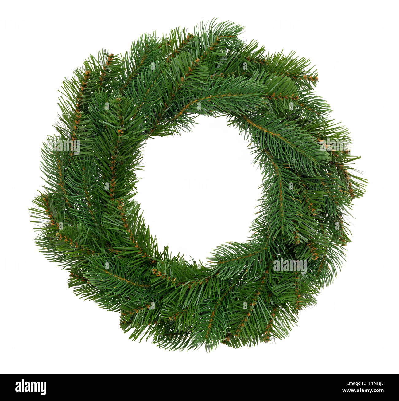 Isolated Christmas wreath Stock Photo