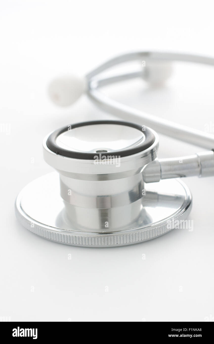 Medical acoustic stethoscope a healthcare or well being concept Stock Photo