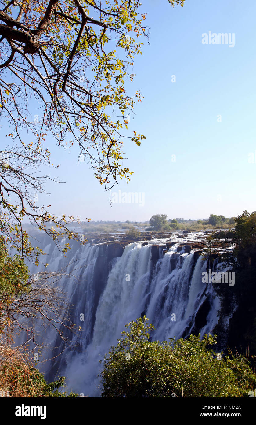 Famous Victoria Falls, Zambia Stock Photo