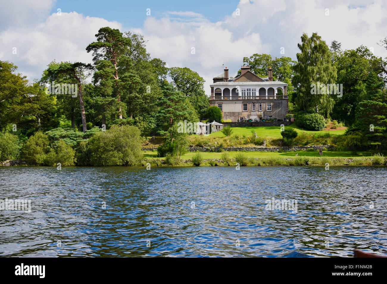 House on Derwent Isle, a private island in Derwent Water, Lake District