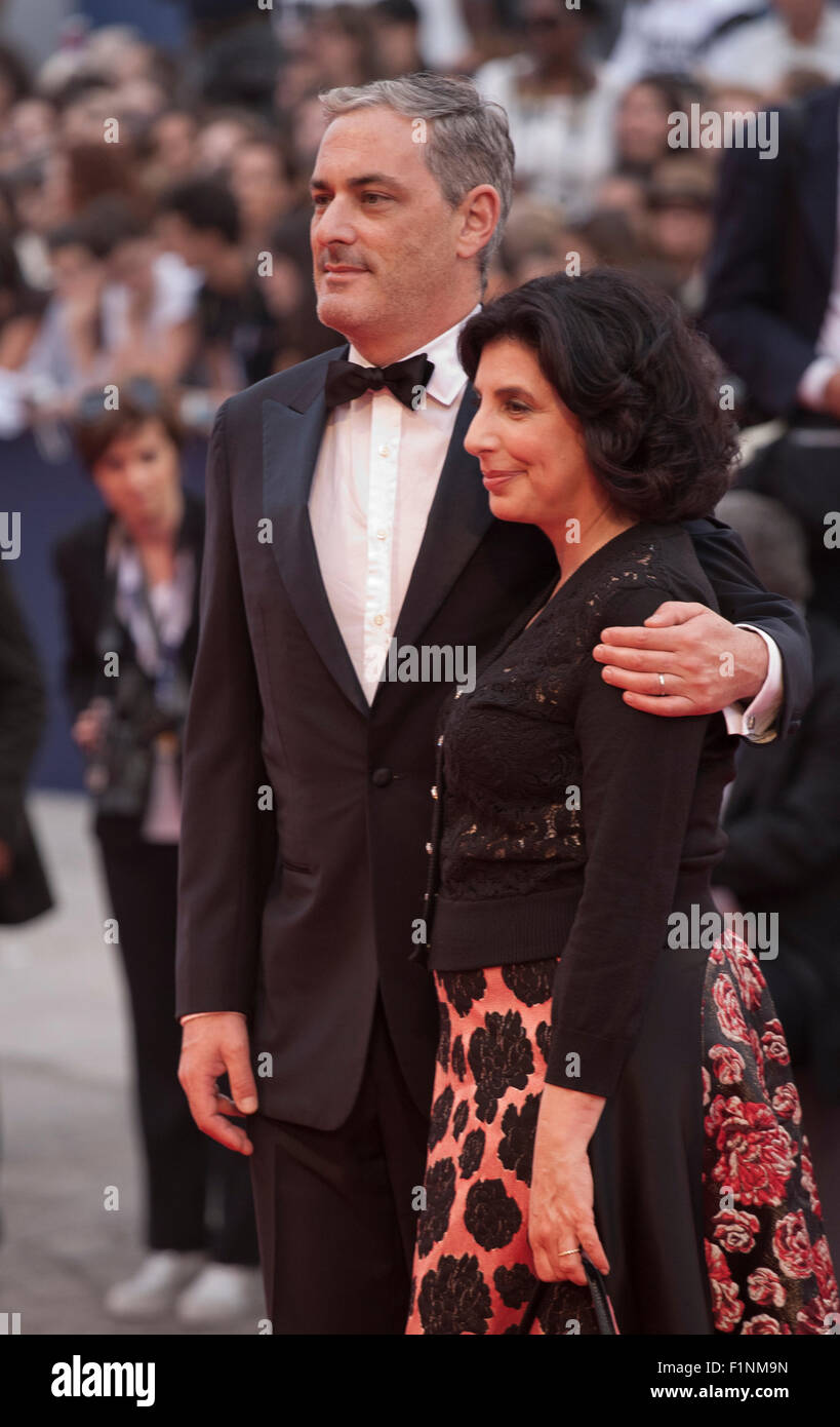 Venice, Italy. 4th September, 2015. Producers John Lesher and Sue Kroll at the gala screening for the film Black Mass at the 72nd Venice Film Festival, Friday September 4th 2015, Venice Lido, Italy. Credit:  Doreen Kennedy/Alamy Live News Stock Photo