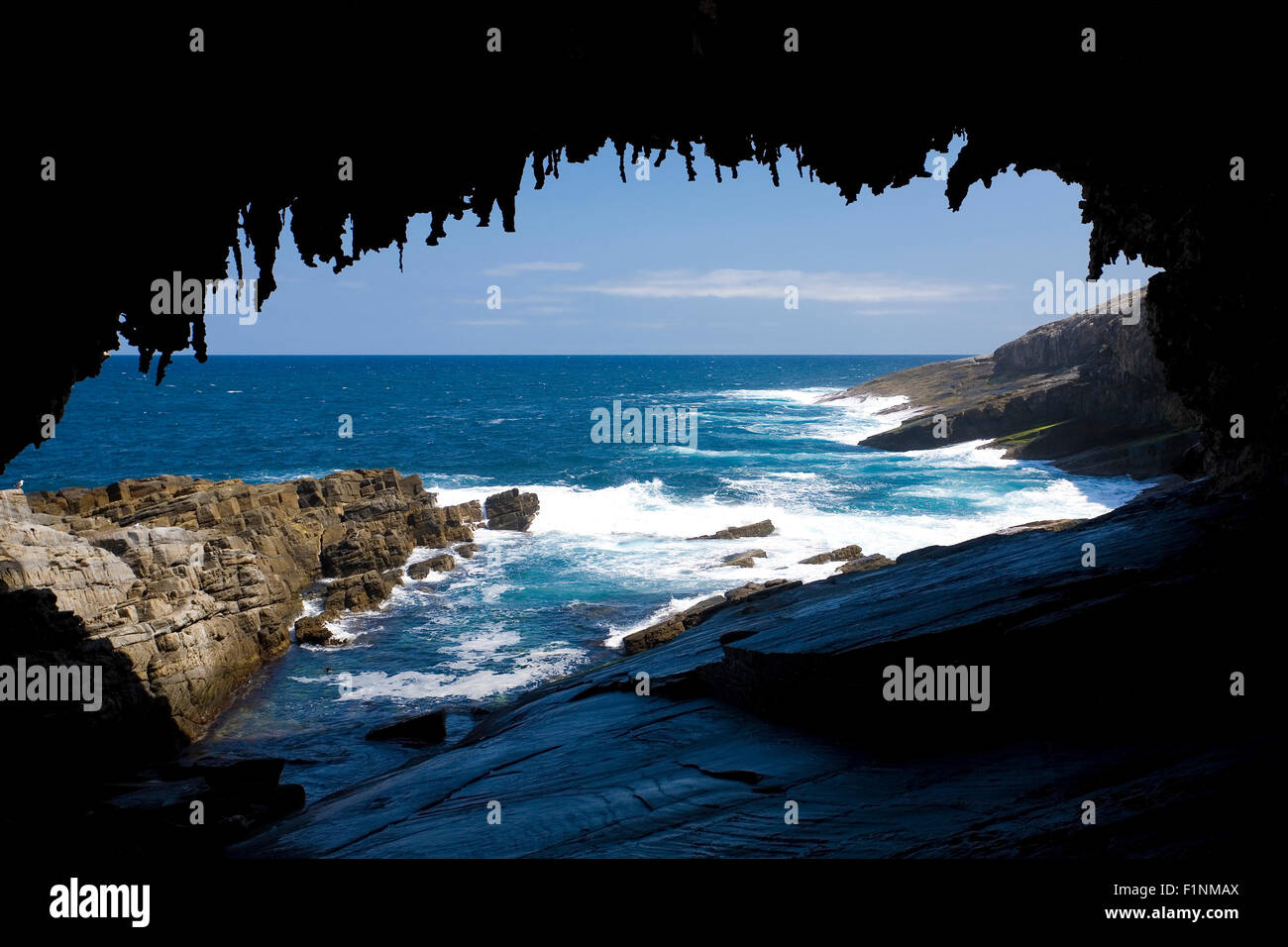 Admirals Arch on Kangaroo Island, South Australia Stock Photo