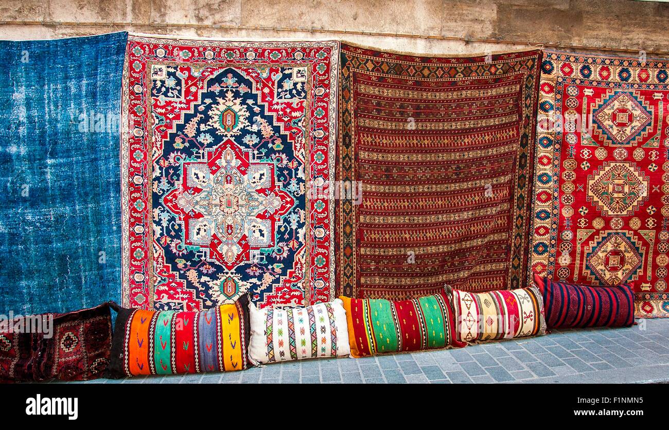 Turkish rugs in the grand bazaar hires stock photography and images