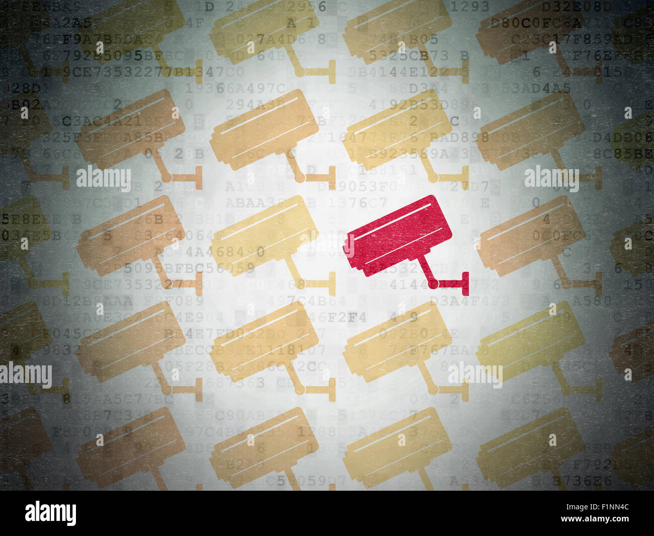 Privacy concept: cctv camera icon on Digital Paper background Stock ...